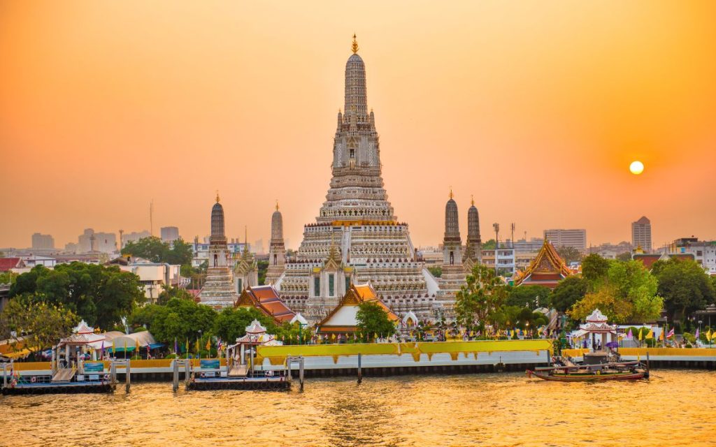 Sunset au Temple de wat arun