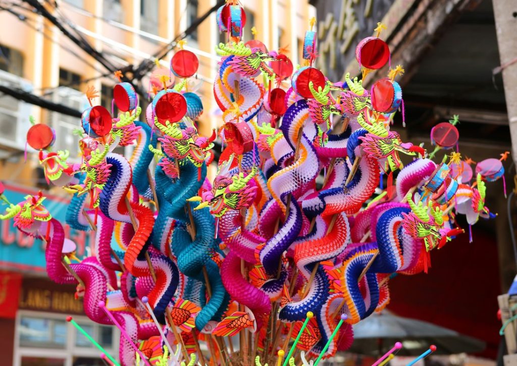 Souvenir durant le nouvel an chinois, dragon en papier
