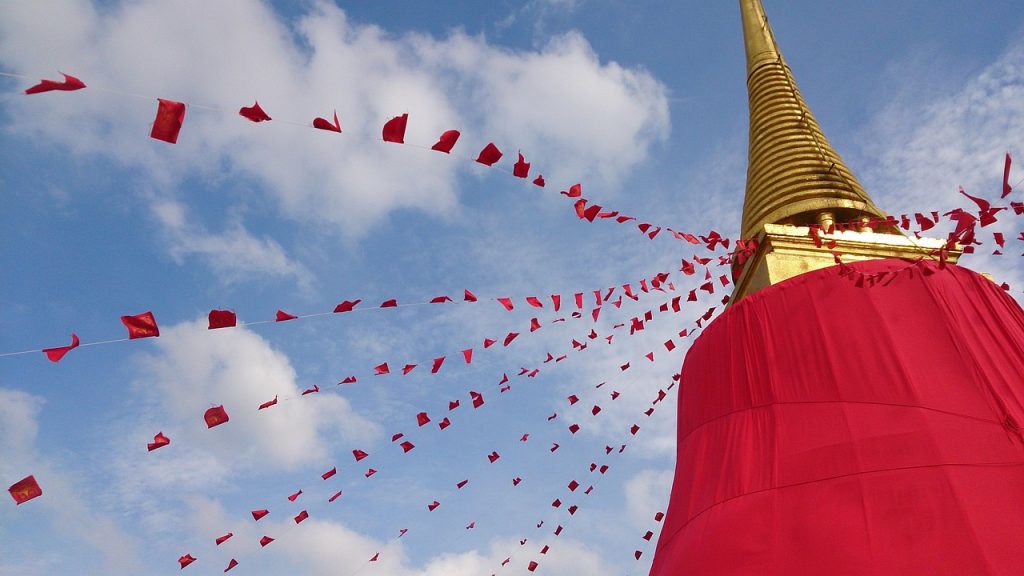 Stupa de Wat Saket pendant le festival